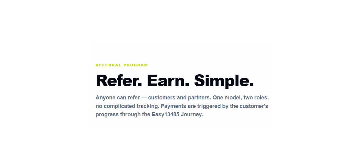 Refer. Earn. Simple.