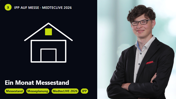 Vorbereitung des IPP-Messestands für die MedtecLIVE 2026